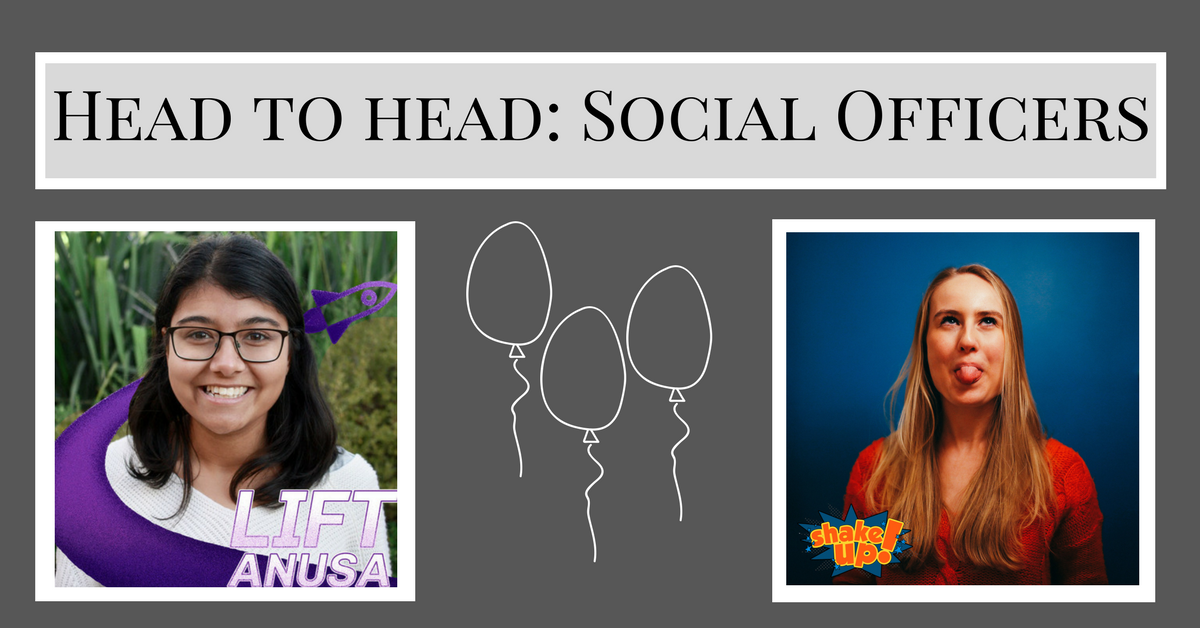 Pictures of Segaram and Bonan, with "Head to Head Social Officers" at the top