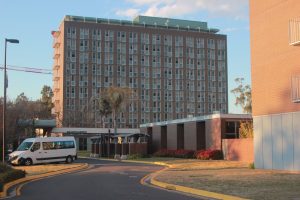 The old Fenner Hall building on Northbourne Avenue