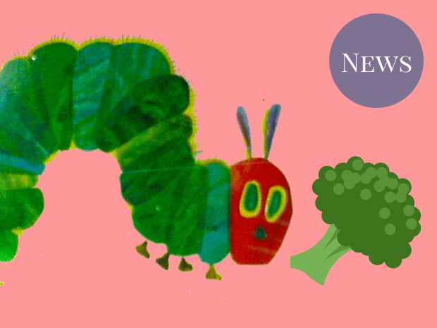The very hungry caterpillar and a piece of broccoli
