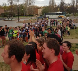 Runners heading to the bus